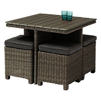 KETTLER Palma Cube Table & Chairs Set Rattan